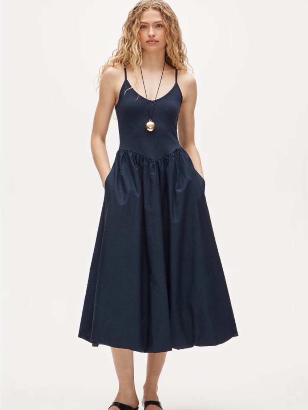 J. Crew Basque-waist mixy dress